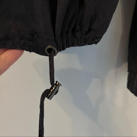 Saks Fifth Avenue Women's Utility Jacket Coat Navy Blue with Pockets Size XSm - Picture 6 of 6